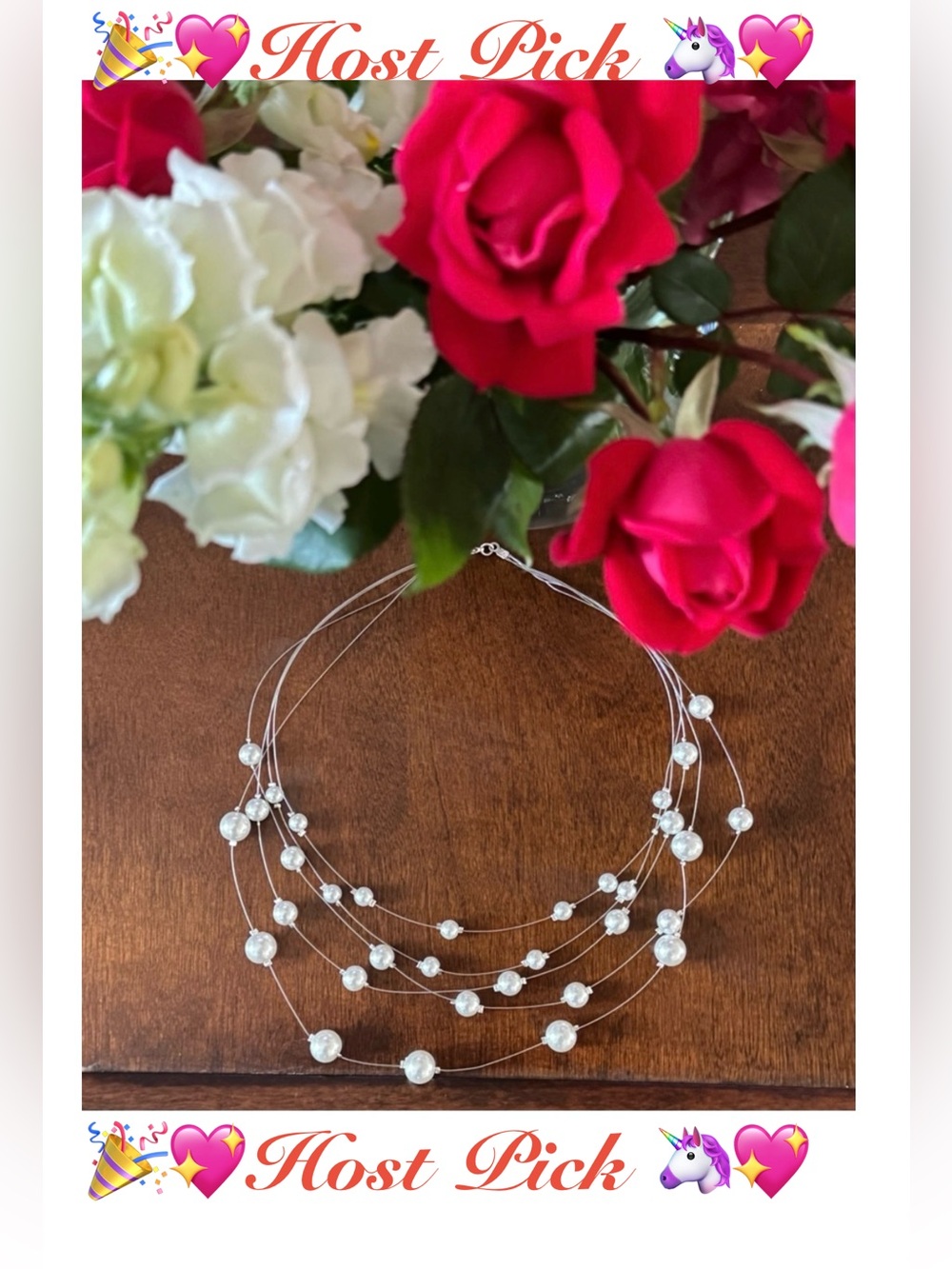 Elegant Multi-Strand White Pearl Illusion Necklace